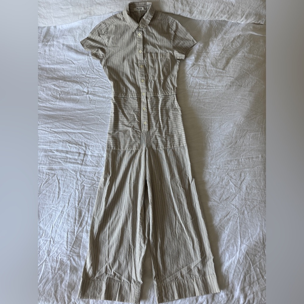 Madewell Short Sleeve Cotton Jumpsuit
